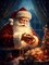 DIY Diamond Art Painting Kits for Adults Santa Claus, Diamond Art Christmas Full Drill Round Rhinestone, Cross Stitch Embroidery Canvas for Crafts Home Decor 30x40cm
